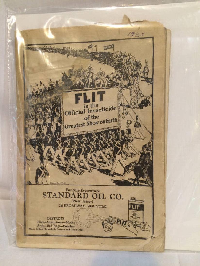 Flit Insecticide Standard Oil Co Magazine Ad: 1925 ads. Many ads including but not limited to various circus acts, automobiles, food, etc..Comes in plastic sleeve. There are some tears, loose pages and tape marks.