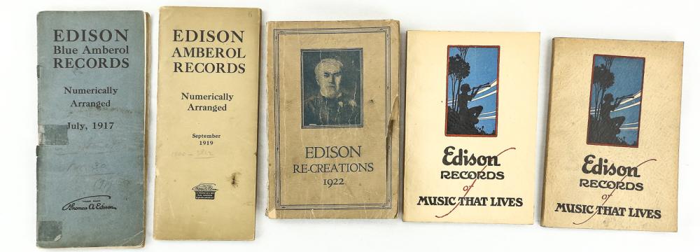Edison Records Reference Catalogs (5) (1 of 3)