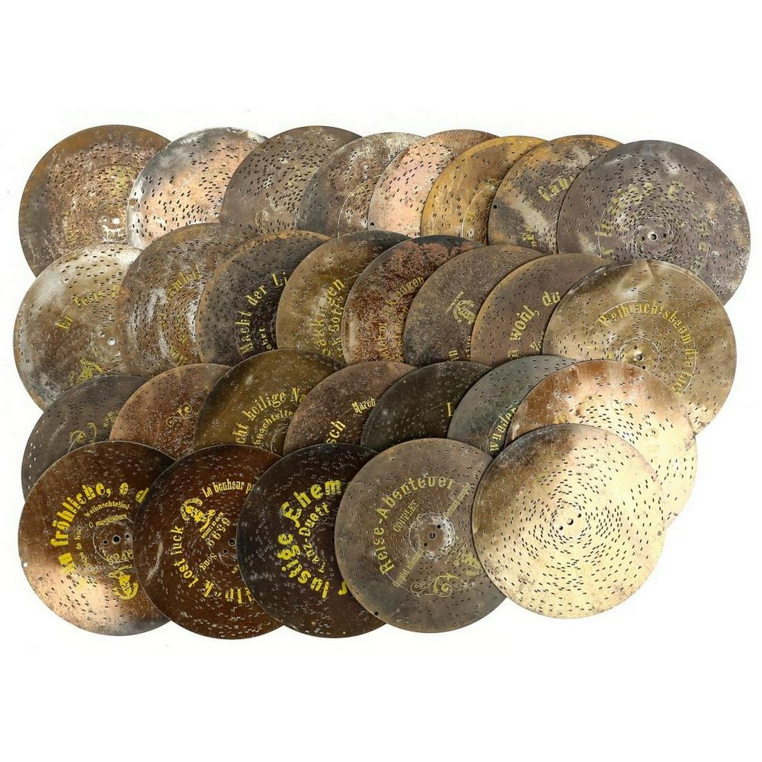 9¾" Polyphon Music Box Discs (28) (1 of 2)