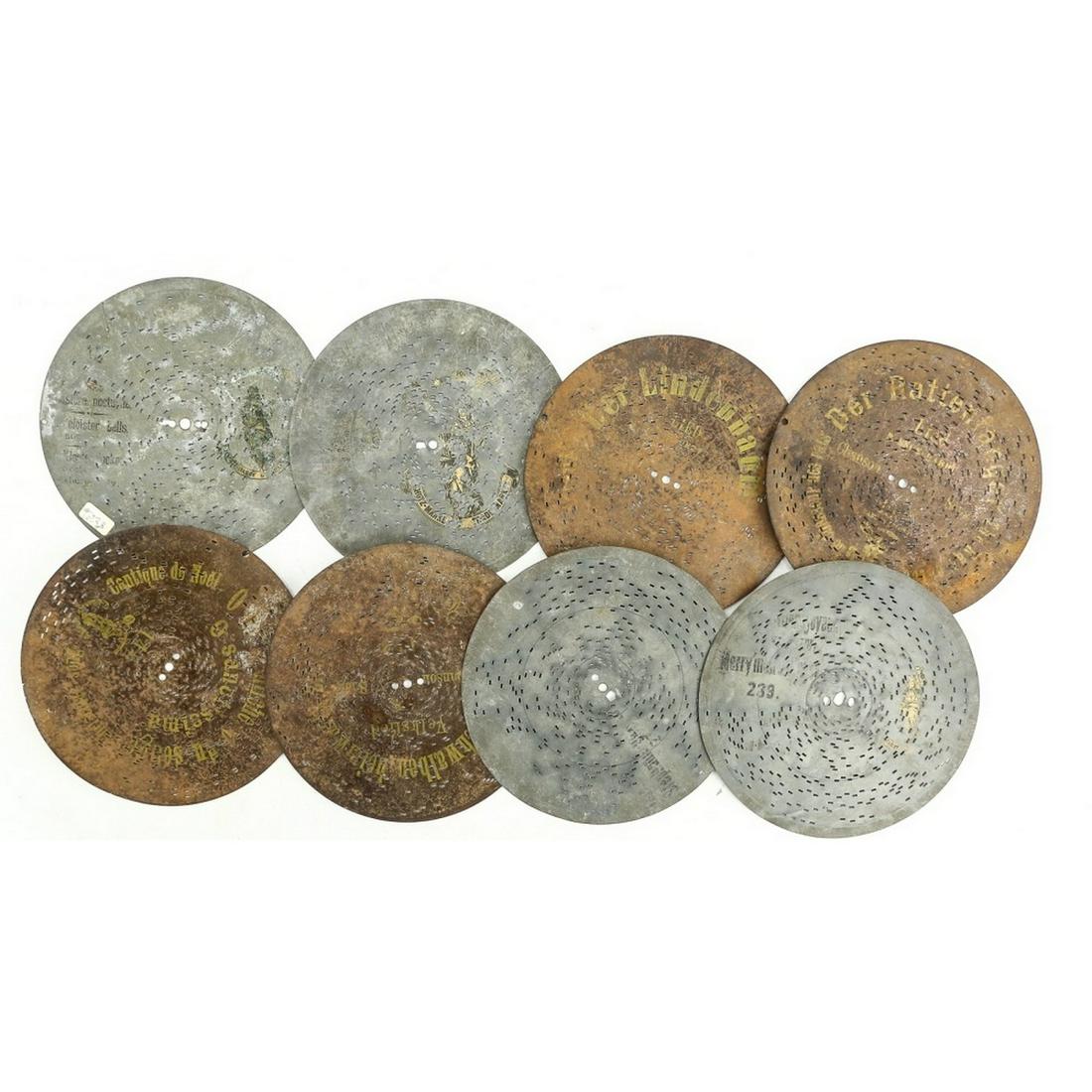 8¼" Polyphon Music Box Discs (8) (1 of 2)