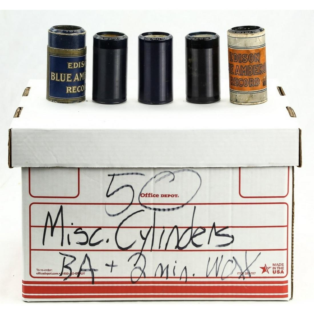 Edison Blue Amberol & Black Wax Cylinder Records (1 of 2)