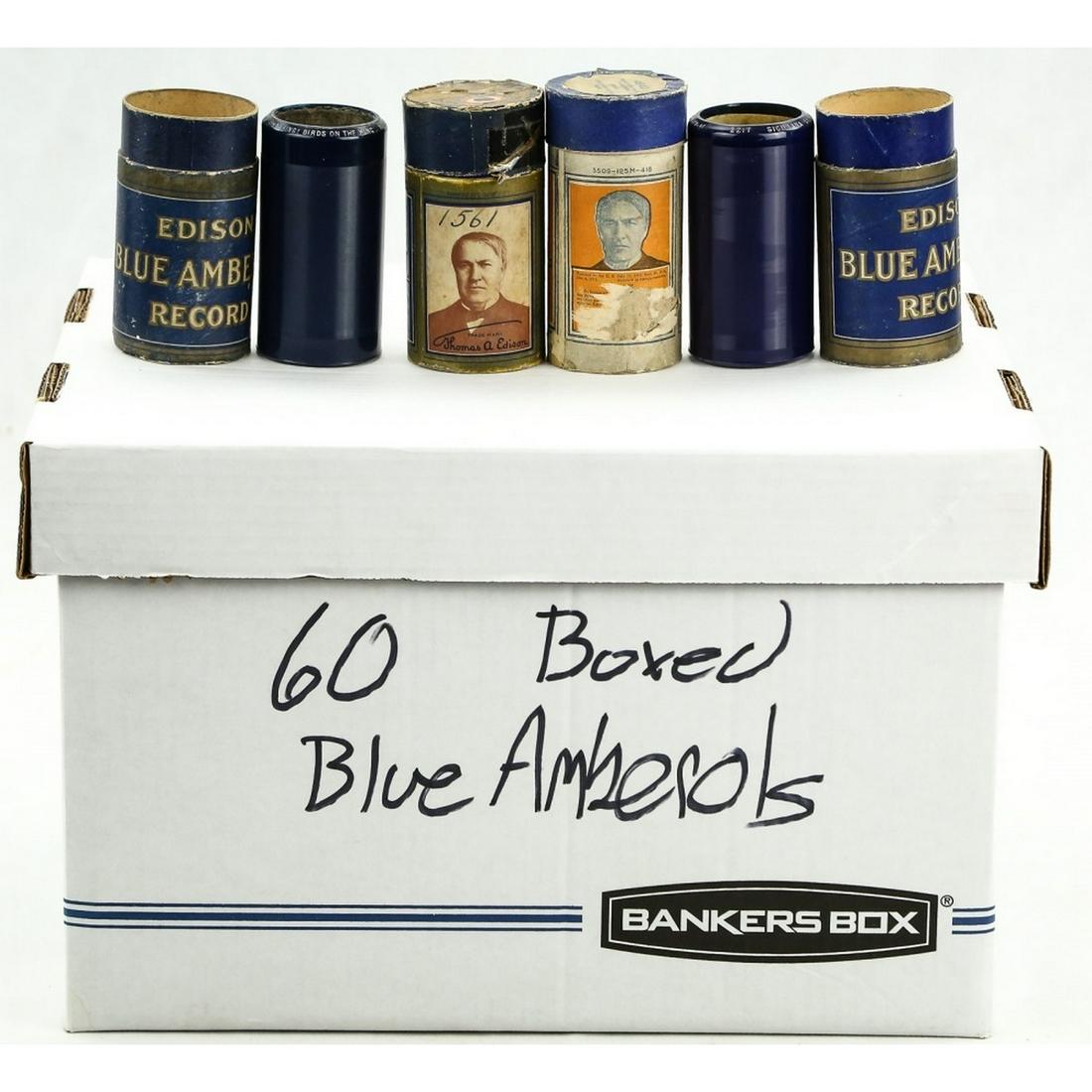 60 Edison Blue Amberol Cylinder Records (1 of 2)