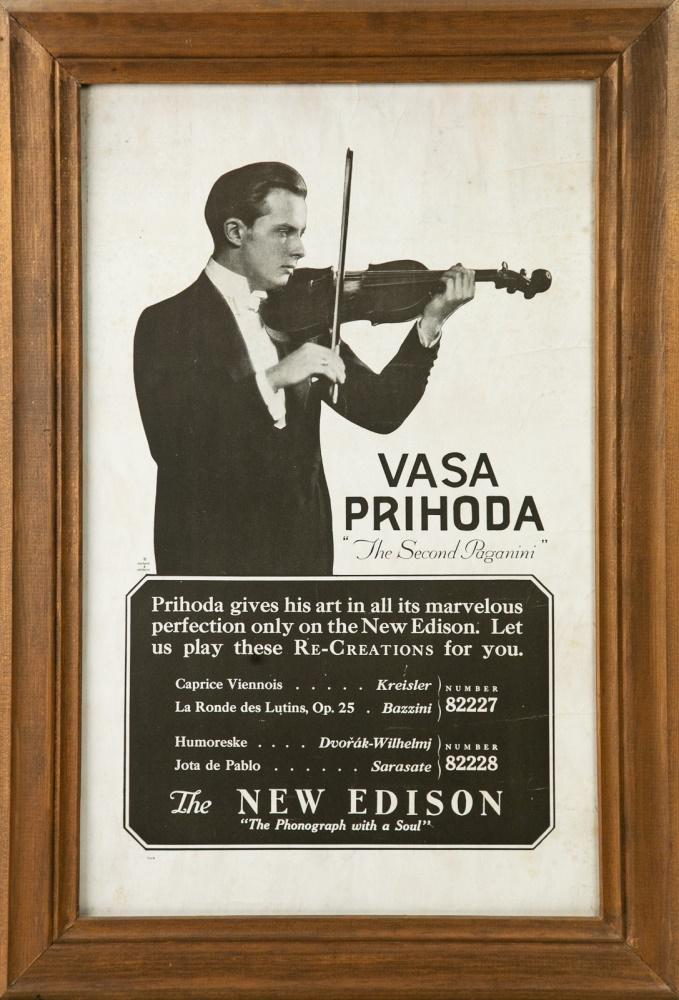 Framed Poster Edison Recording Artist Prihoda (1 of 2)