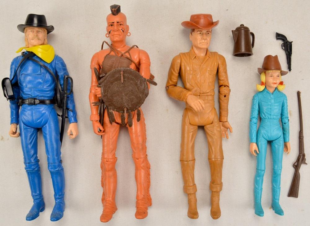 Lot Of 4 1960's Marx Johnny West Action Figures (1 of 2)