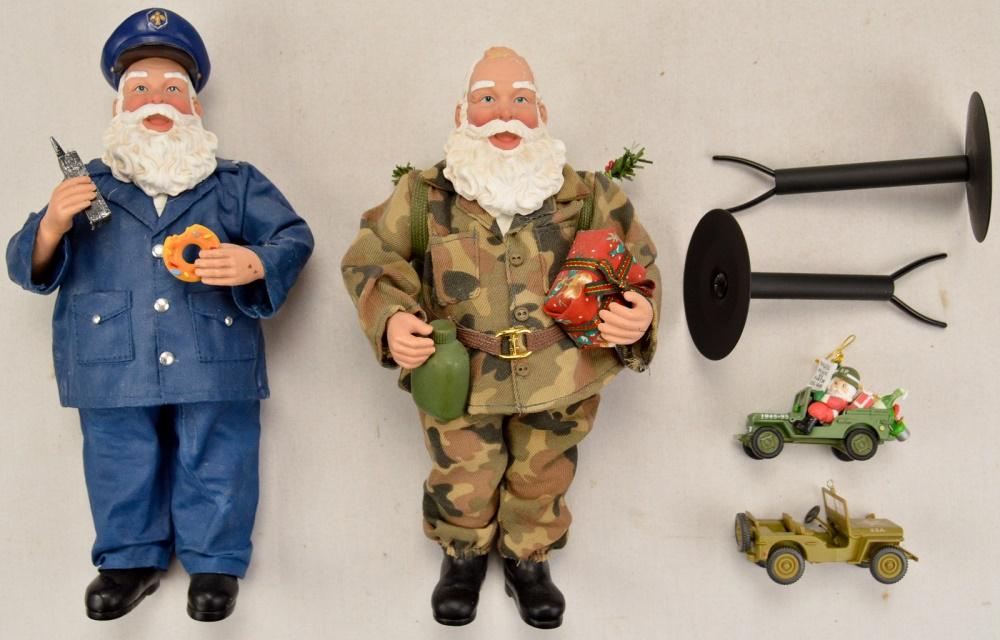 Army/Police Santa Clause Figure Lot (1 of 2)