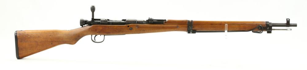 WWII Japanese Arisaka Type 99 Rifle: WWII Japanese Arisaka Type 99 Rifle, near mint condition with mono-pod, airplane sights and all matching parts (receiver, bolt & bayonet lug). Made at Kokura Arsenal, Serial # 3911. Mum has been parti