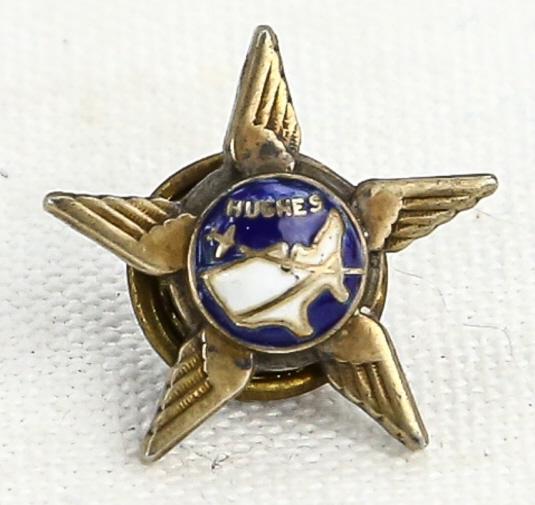 Howard "Hughes" Lapel Pin & Book Cover: Howard "Hughes" Lapel Pin and book cover only, "Howard Hughes and his Flying Boat", the real story of Howard Hughes by Charles Barton, see photos.