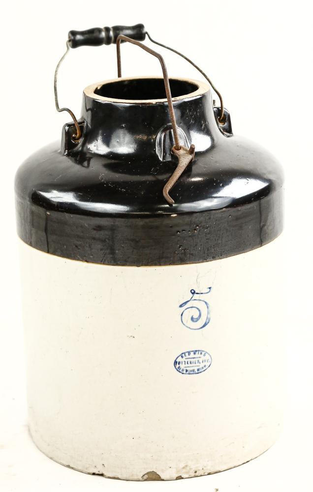 Antique 5 Gal. Red Wing Shouldered Stoneware Crock (1 of 6)