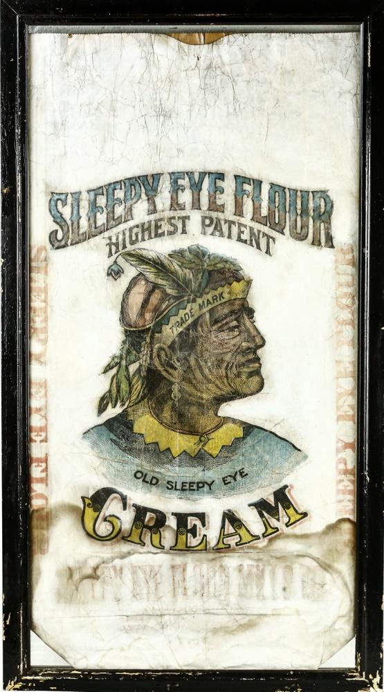 Framed Sleepy Paper Eye Flour Bag (1 of 2)