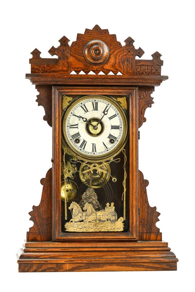Rarus Oak E. N. Welsh Clock (1 of 10)