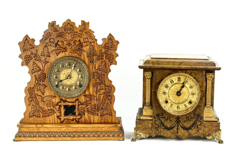 2 Antique Mantle Clock (1 of 8)