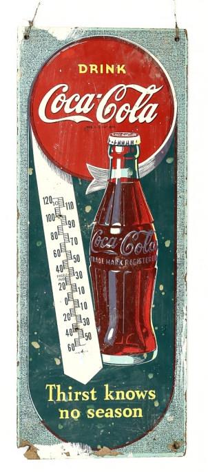 Coca-Cola Thermometer Sign Board (1 of 4)