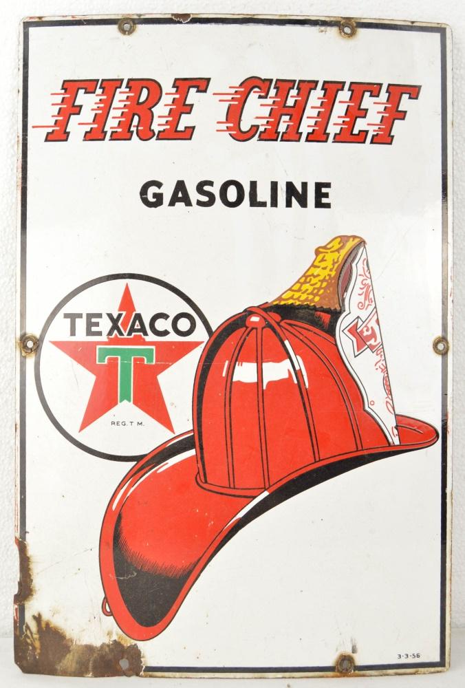 Texaco Fire Chief Gasoline Advertisement Sign (1 of 2)