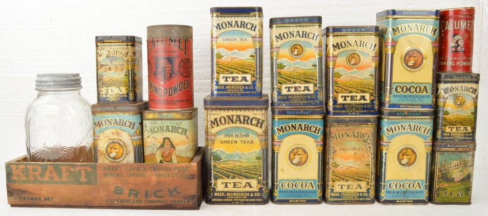 Monarch Tea & Cocoa Advertising Cans (1 of 2)