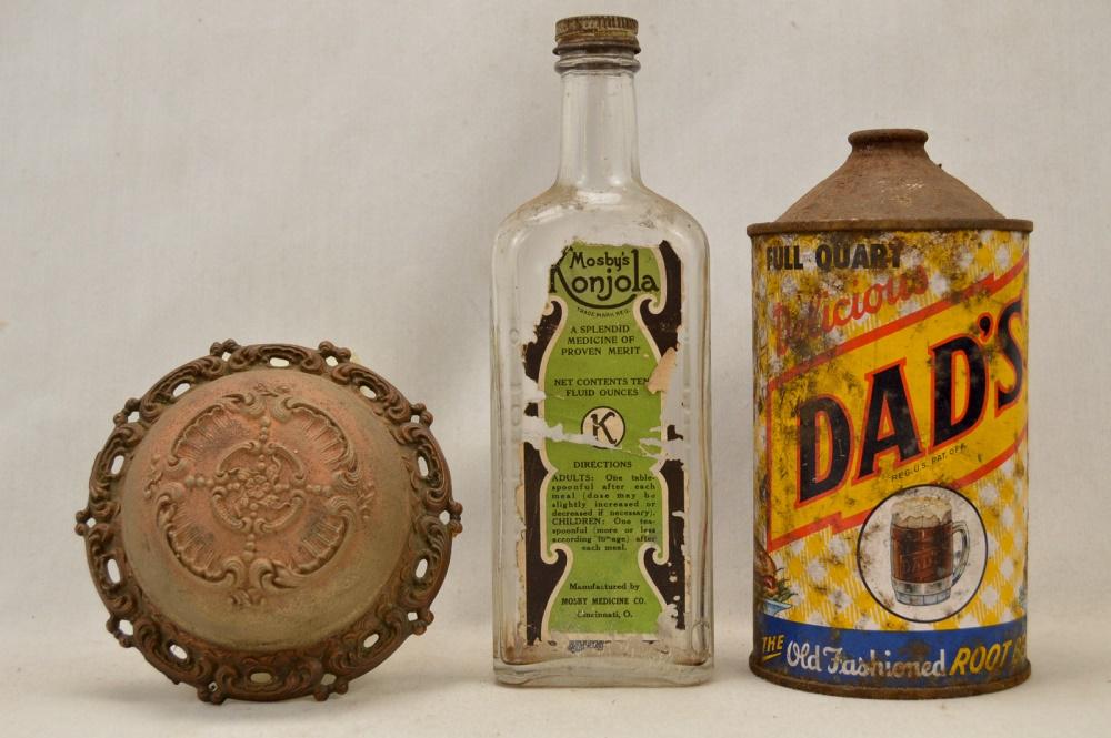 Vintage Bottle, Can and Door Bell (1 of 2)