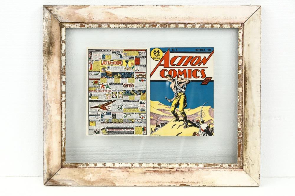 1938 #5 Action Comic Cover Only In Frame (1 of 6)