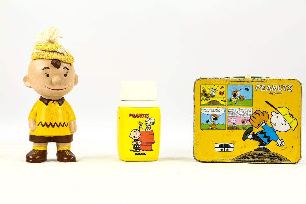 Peanuts Lunchbox & Charlie Brown Figurine (1 of 3)