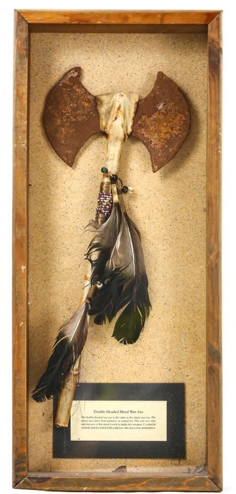 Native American Double Headed Metal War Axe (1 of 6)