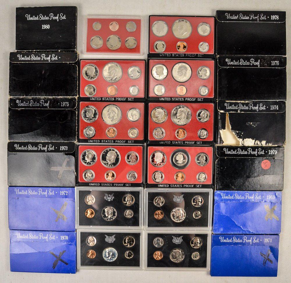 Lot of 12 Coin Proof Sets (1 of 2)