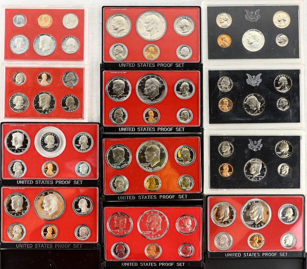 Lot of 12 Coin Proof Sets (1 of 2)