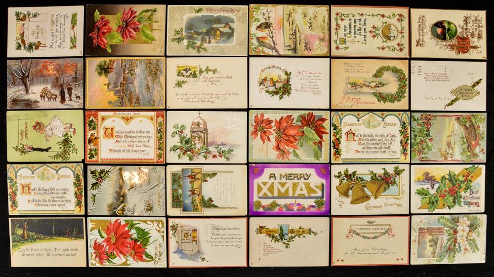 Lot Of 30 Christmas Vintage Postcards: See photos.