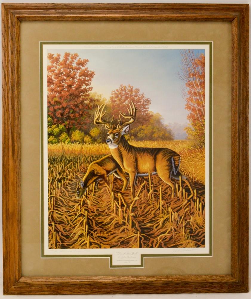Signed Deer Print by John Eberhardt (1 of 2)