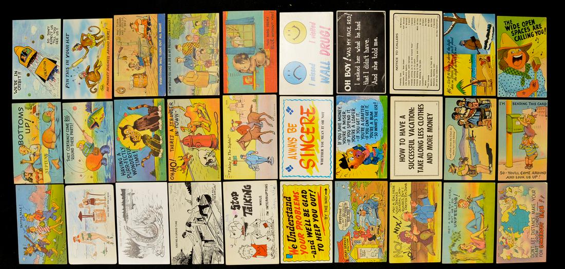Lot Of 30 Comic & Joke Postcards: See photos.