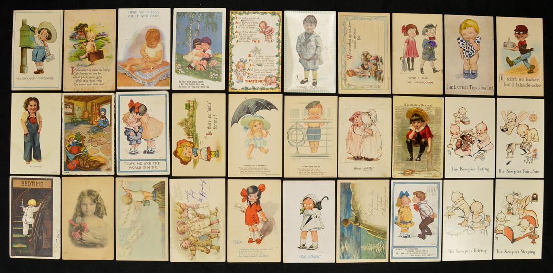 Lot Of 30 Children's Postcards: See photos.