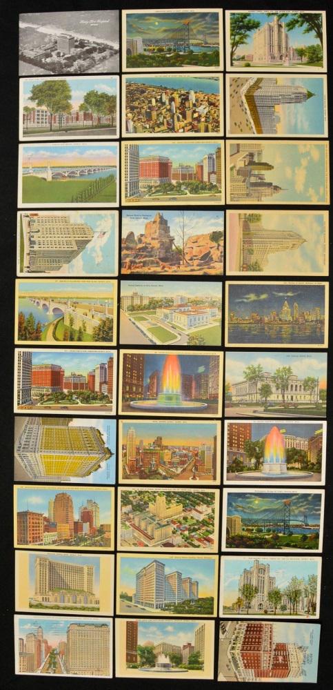 Lot Of 30 Detroit Michigan Postcards: See photos.