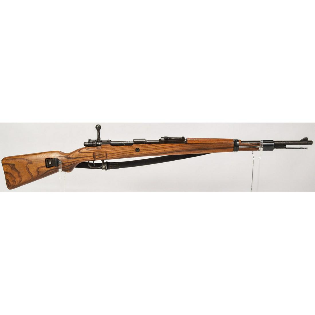 Chinese Standard Modell Mauser Rifle 8x57: A Mauser Standard Modell rifle produced under contract for China. Serial numbers are prefixed by Chinese sunburst marking. Stock is mismatched to the rifle and markings are all slightly faded from age