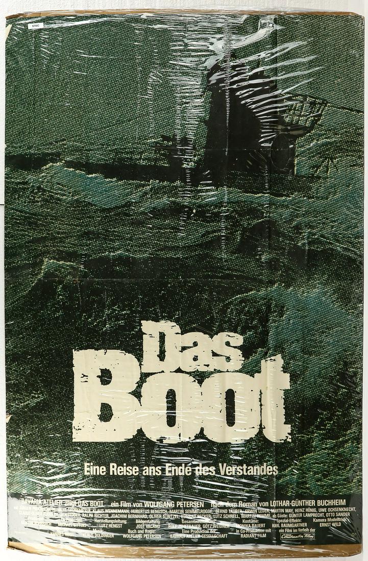 Das Boot Movie Posters: Das Boot was a famous German made war film made in 1981 about a German U-boat, U 96. The film is regarded as one of the top war films ever made. Poster is in German and has been folded. Poster have a 
