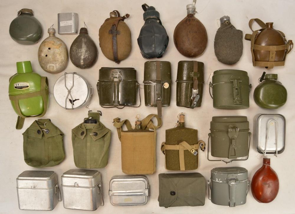 Foreign Mess Kits: Lot of foreign mess kits. Various ages, conditions, and countries. See photos.