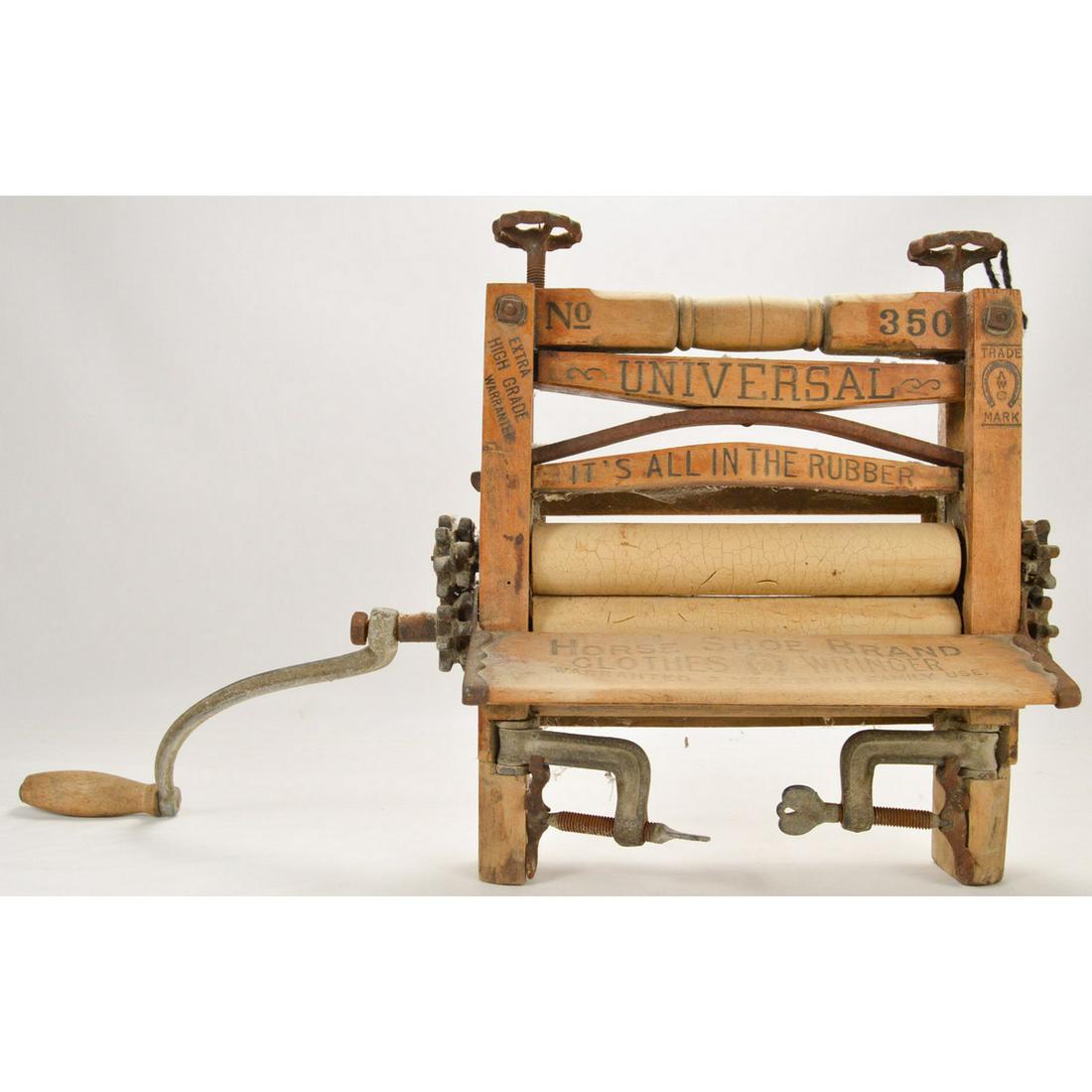 Vintage Primitive Horse Shoe Brand Clothes Wringer (1 of 5)