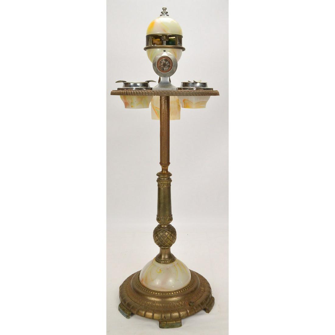 Slag Glass Ashtray Lamp (1 of 5)