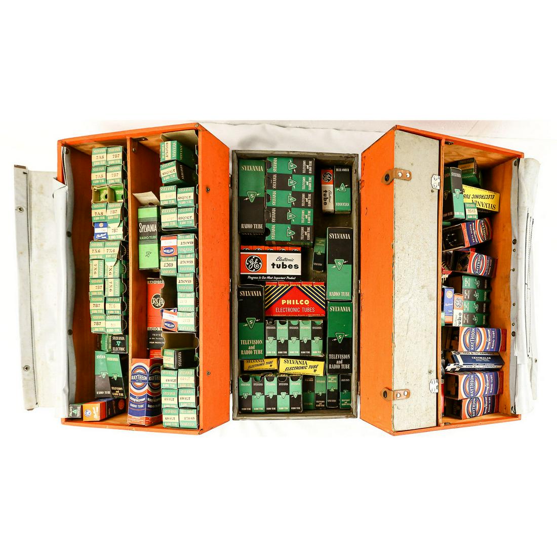 General Electric TV Repair Service Case NOS Tubes (1 of 7)