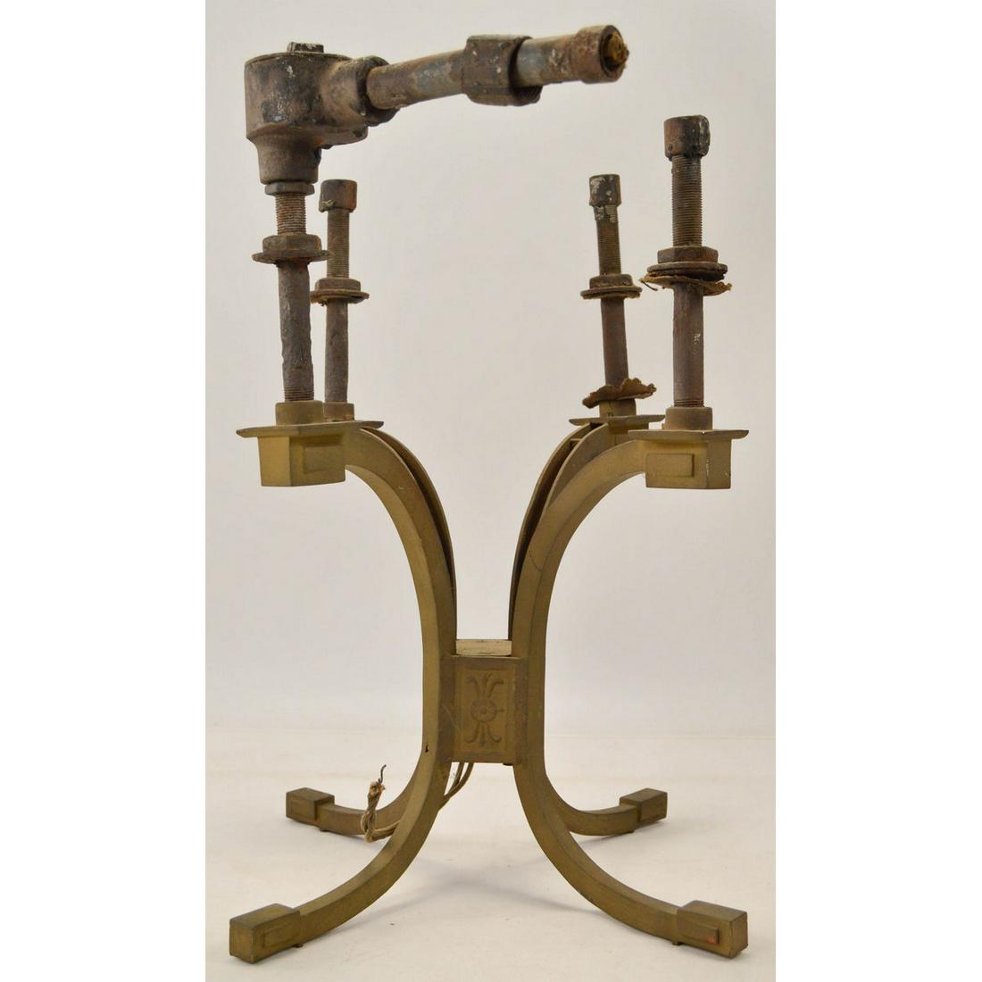 Cast Bronze Electric Lamp "Core Assembly" (1 of 4)