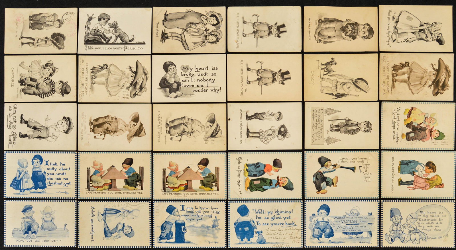 Lot of 30 Bernhardt Wall Postcards: See photos.