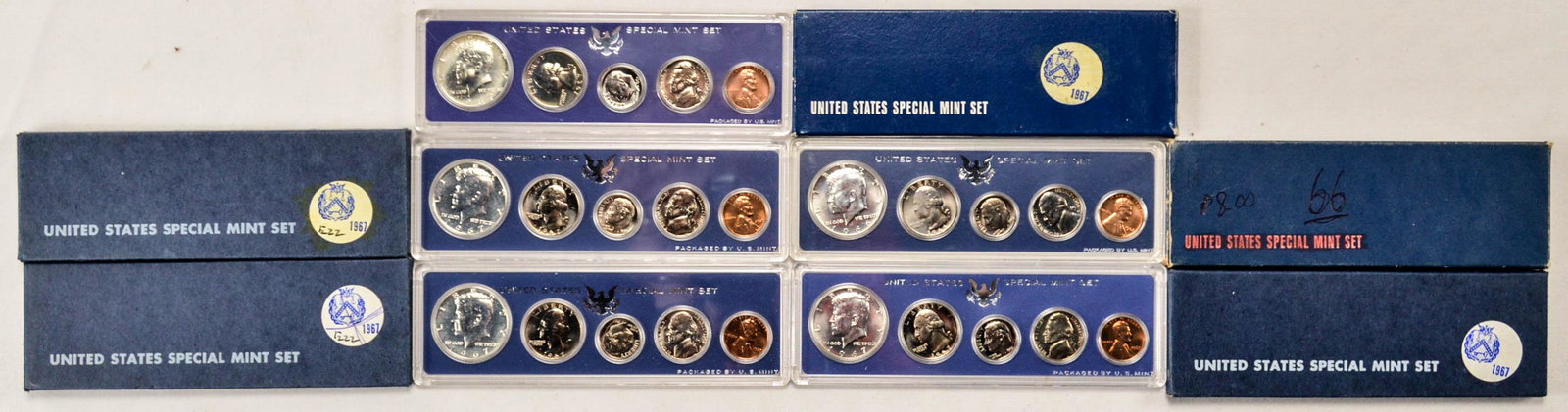 Lot of 5 1967 U.S Special Mint Sets (1 of 2)