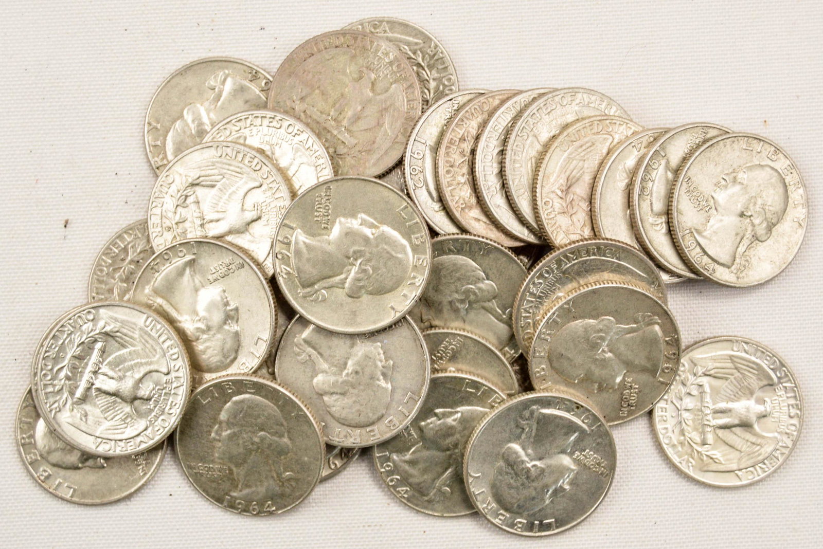 38 Silver Washington Quarters Roll Pre 1965 (1 of 1)