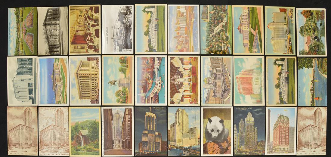 Lot Of 30 Chicago 1940's Postcards (1 of 2)