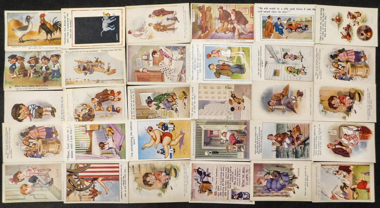 Lot of 30 Donald McGill Artist Signed Postcards (1 of 6)
