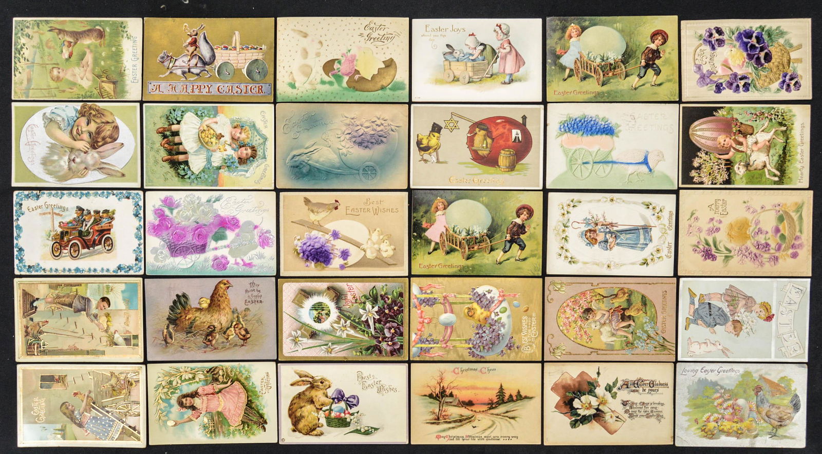 Lot of 30 Vintage Easter Postcards (1 of 6)
