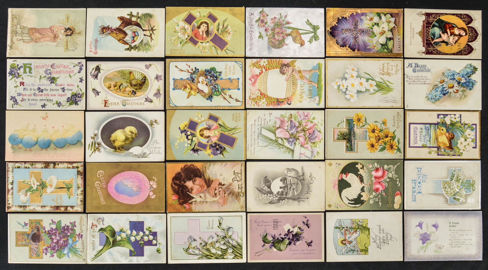 Lot of 30 Vintage Easter Postcards (1 of 6)