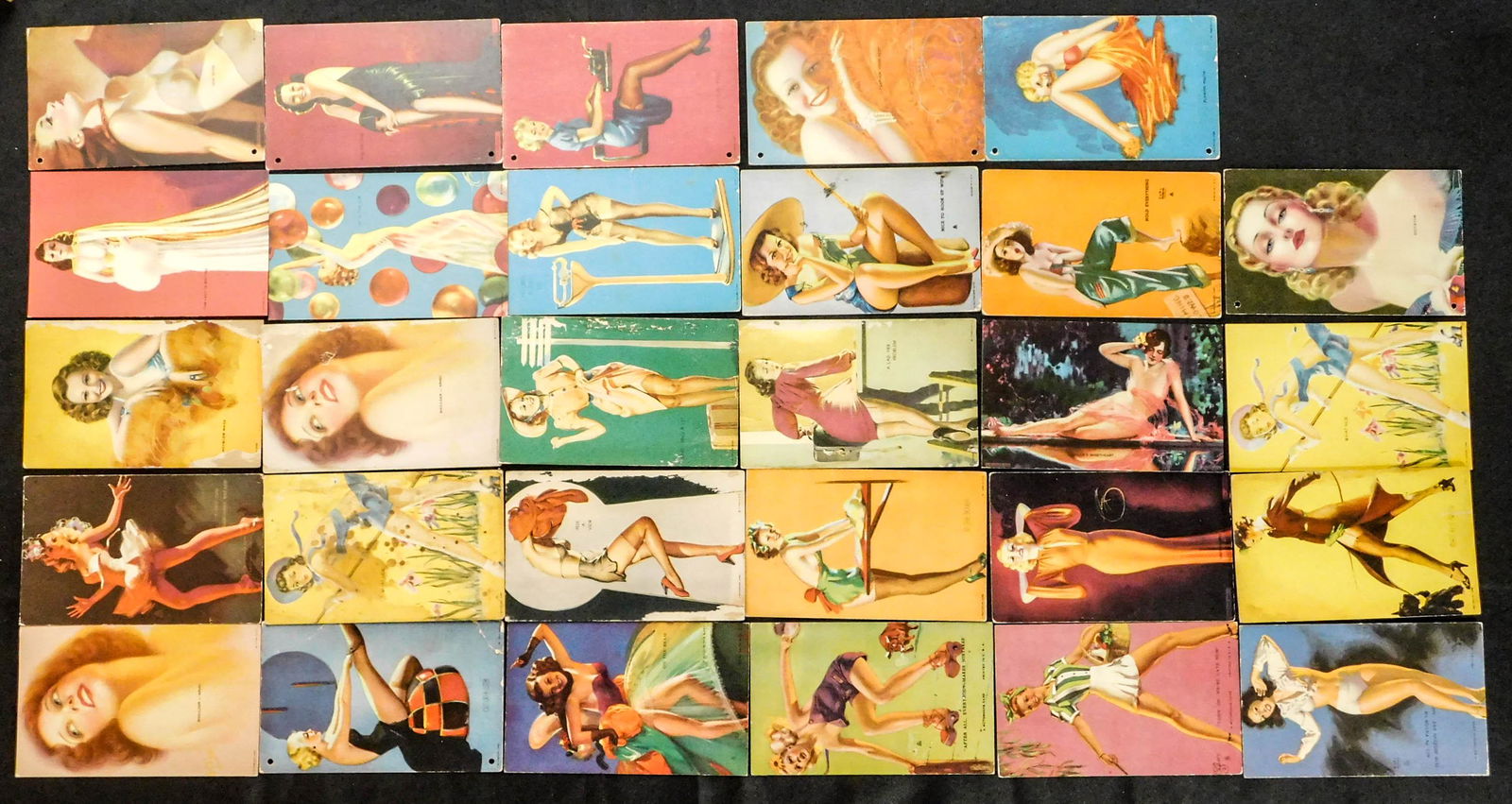 Lot of 30 Mutoscope Girlie Risque Postcards (1 of 6)