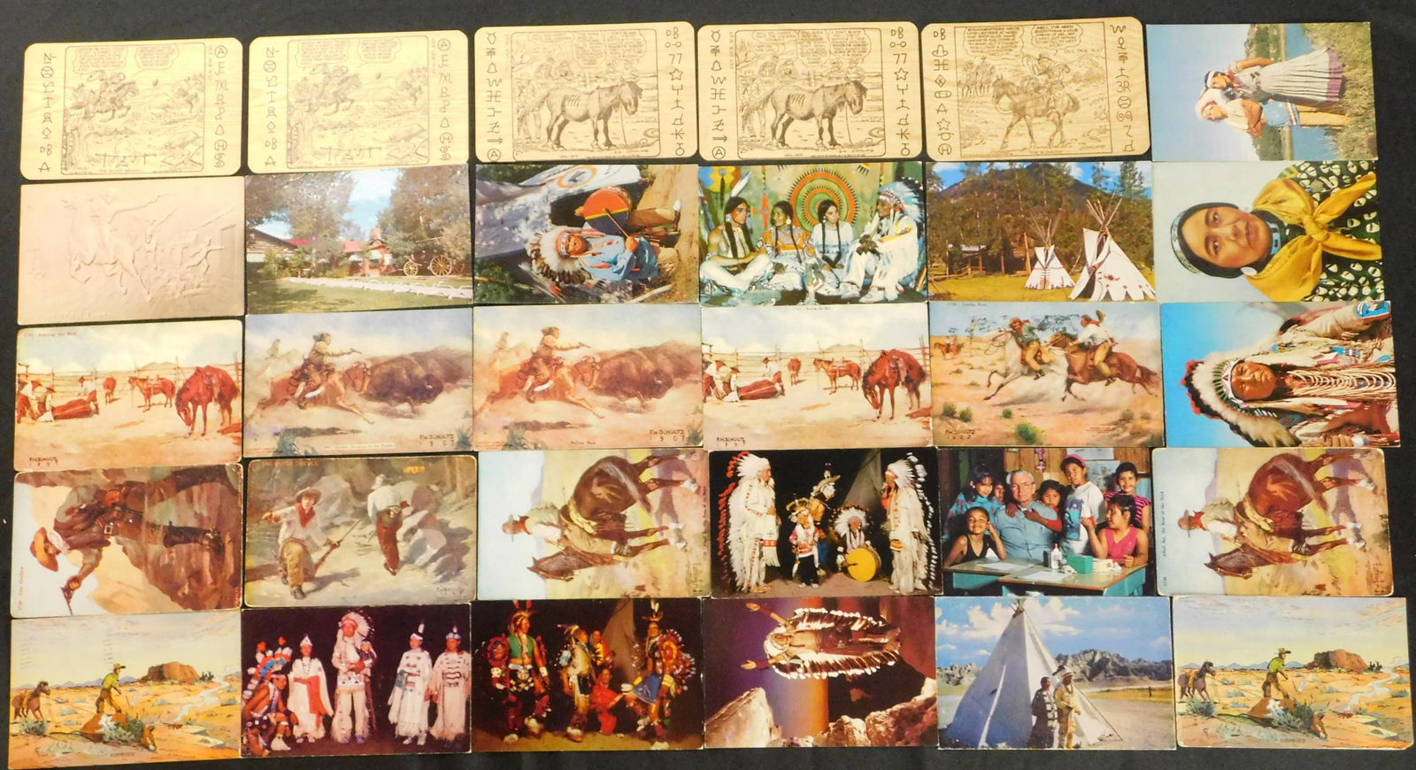 Lot of 30 Native American / Western Postcards (1 of 6)