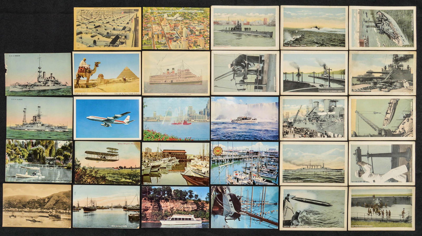 Lot of 30 Ships / Airplane Postcards (1 of 6)
