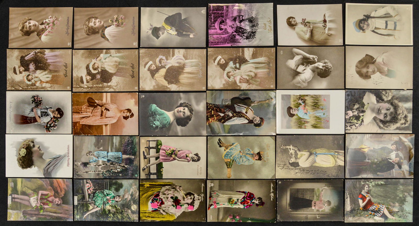 Lot of 30 Vintage Beautiful Women Postcards (1 of 6)