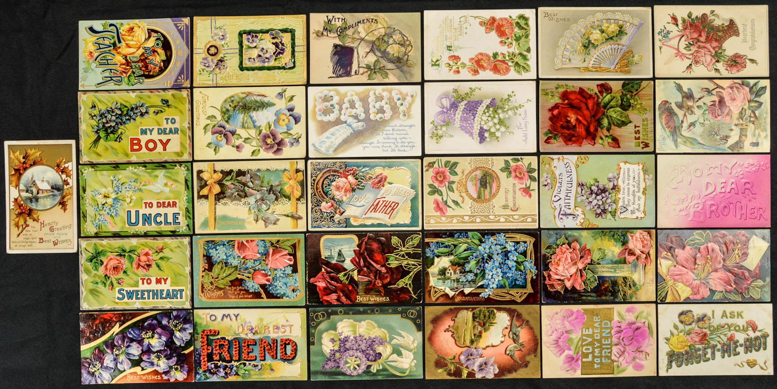 Lot of 30 Greeting Cards Foreign Holiday Postcards (1 of 6)