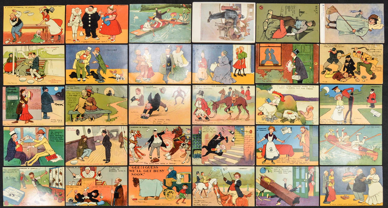 Lot of 30 Thomas A Browne Artist Signed Postcards (1 of 6)