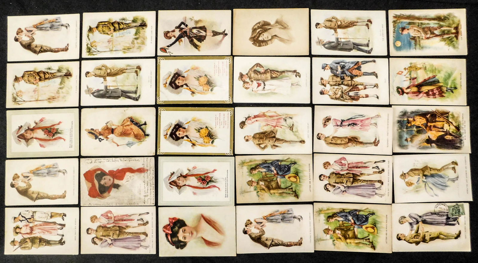 Lot of 30 Archie Gunn Artist Signed Postcards (1 of 6)